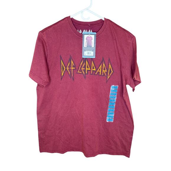 Def Leppard Band Tee – Size Large – Maroon – NWT - Picture 1 of 5